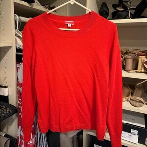 100% Cashmere J. Crew Sweater - Red, medium